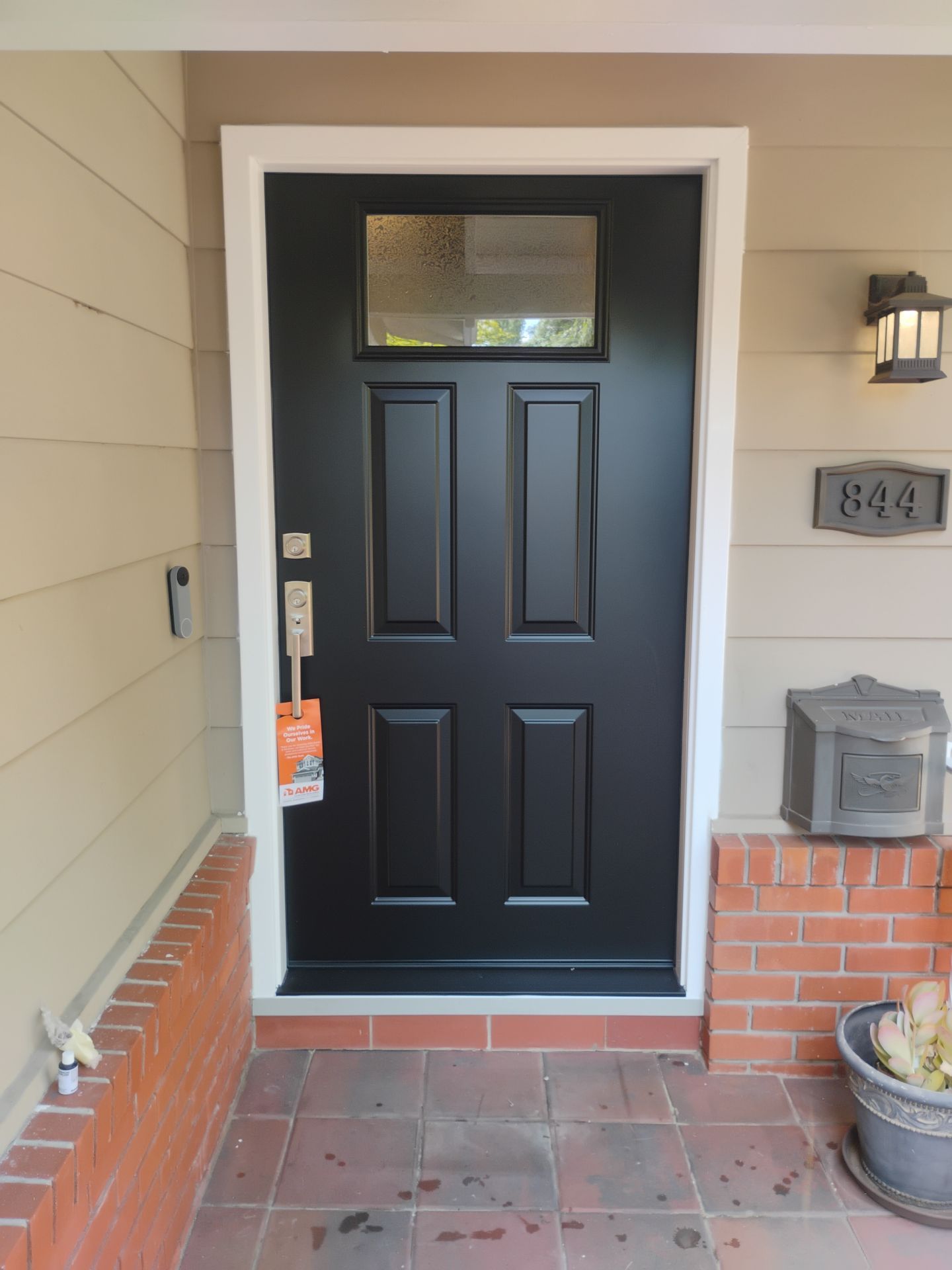 Burlingame Therma-Tru Smooth-Star front door replacement after