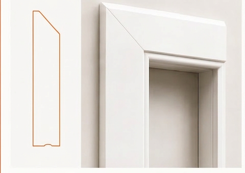 Bevel casing profile (MC324 Profile) — installed door corner