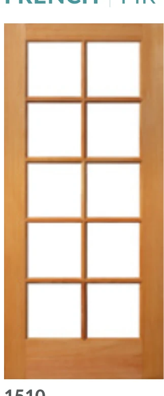 1510 Fir interior door — 10-Lite French Fir