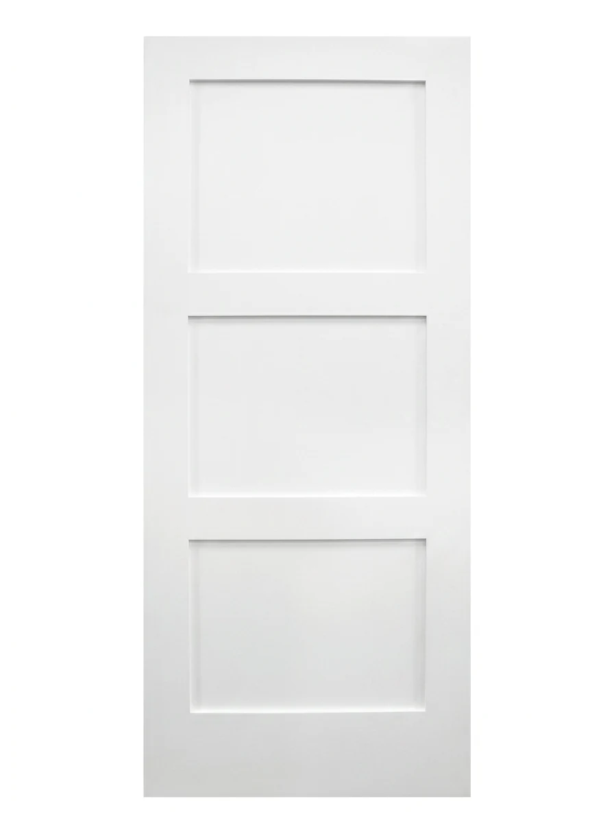 33 Mission Flat interior door — 3-Panel Mission Primed