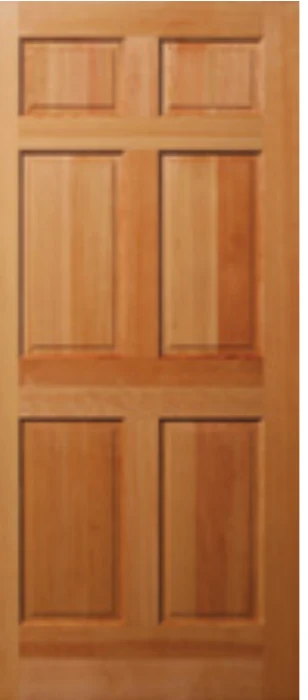 66 Raised Fir interior door — 6-Panel Raised Fir