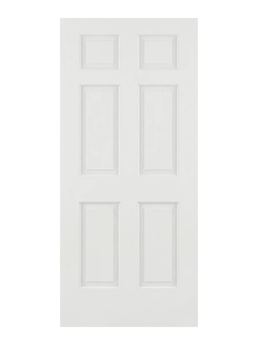 66 Raised Primed interior door — 6-Panel Raised Primed