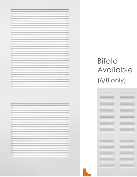 730 BF Louver Bifold interior door — Louver Bifold Primed